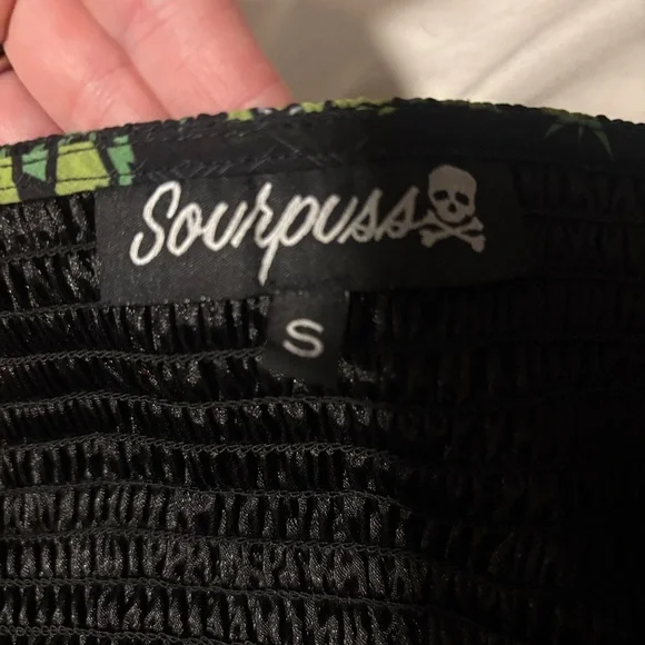 Sourpuss Werewolf Black and Green Dress - Picture 3 of 5